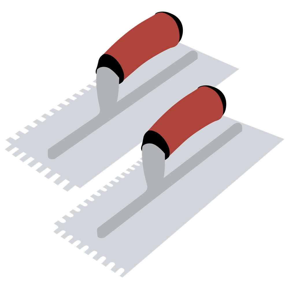 Square and U-shaped Notched Trowels